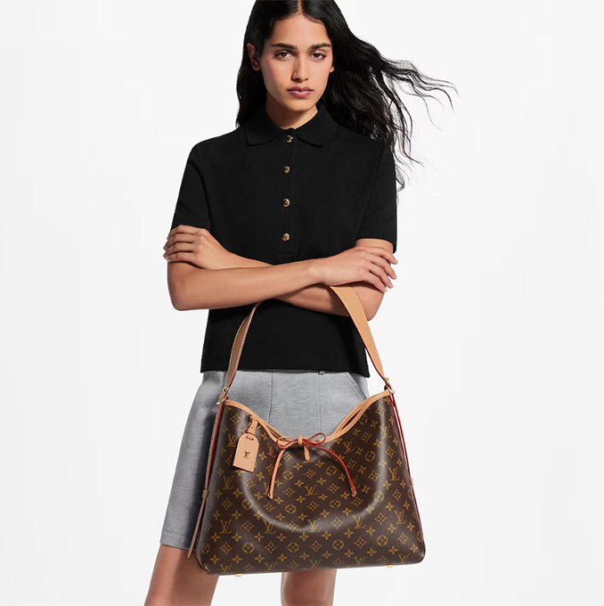 lv louis vuitton carryall large monogram canvas hobo bag #m46197
